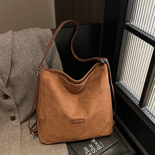 Solid Color Vintage Fashion All Match Crossbody Bag